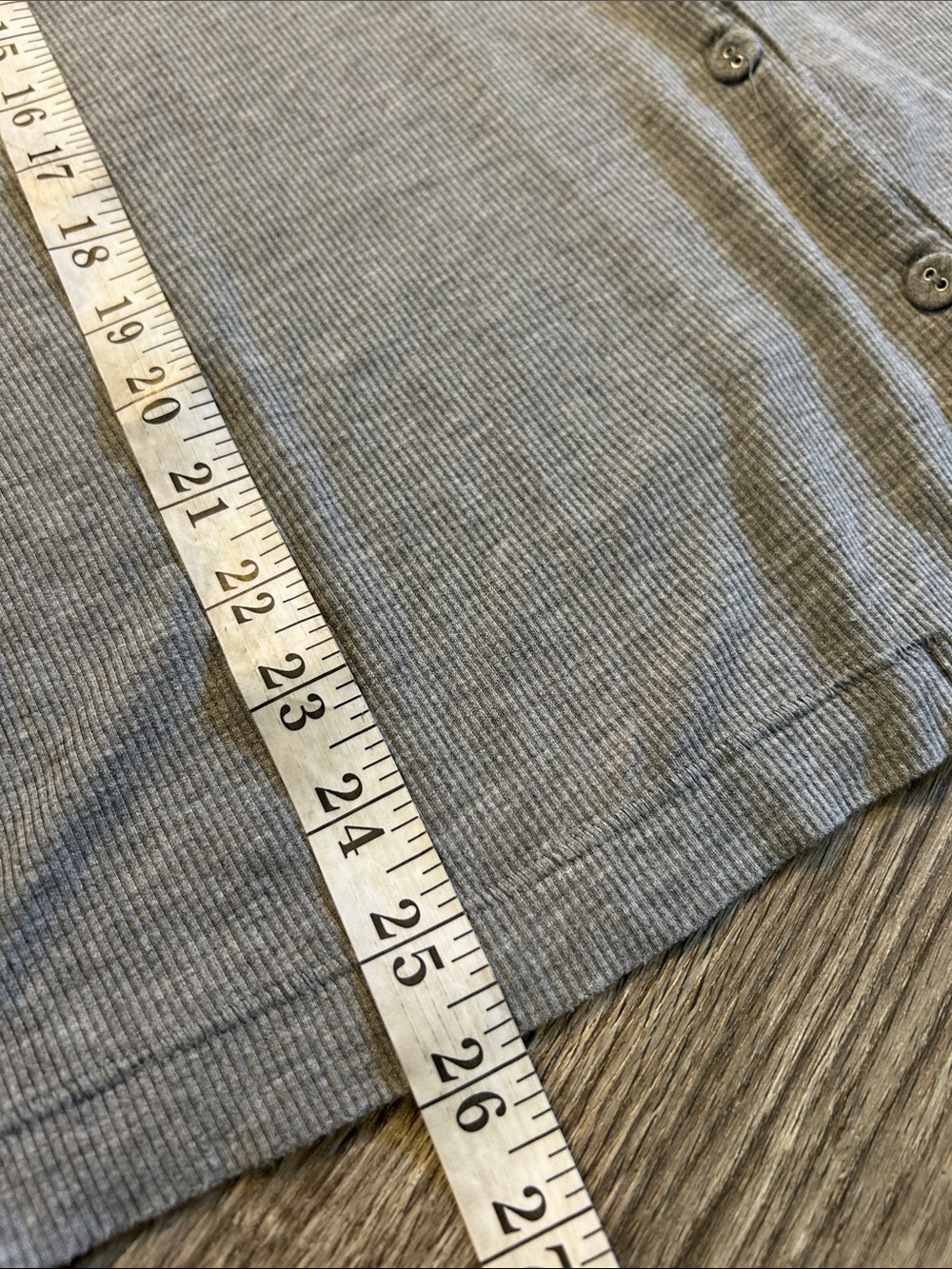 SKIMS Ribbed Modal Pajama Button Front Sleep Top Gray Large - Picture 8 of 9